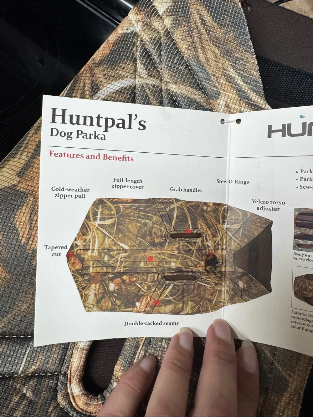 Huntpal Dog Vest Boater's Neoprene Realtree Max-5 Camo Size Large NWT